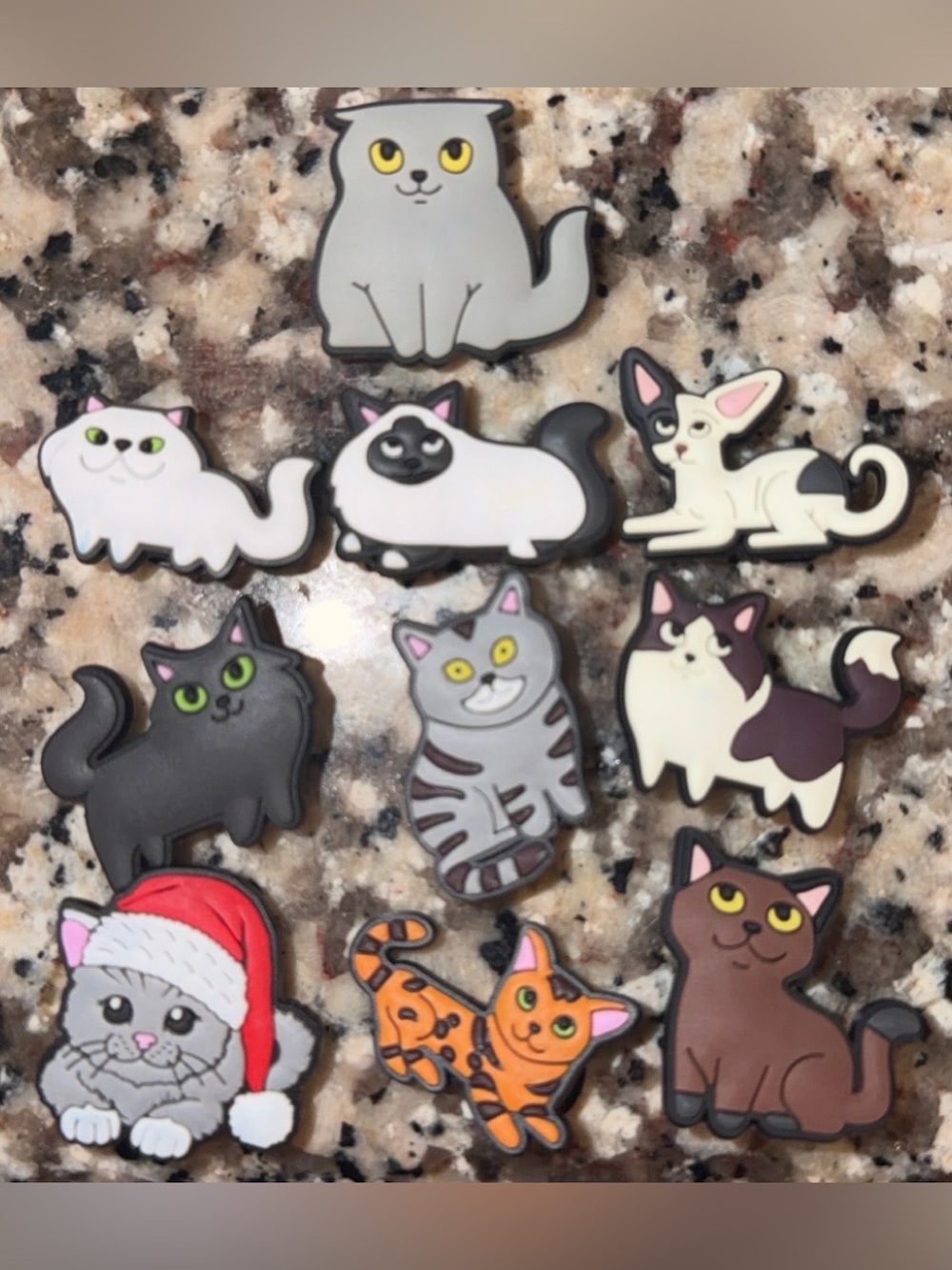 Assorted cat Croc charms